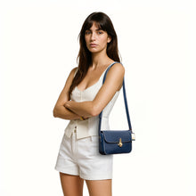 Load image into Gallery viewer, Elysee 01 Blue Leather Shoulder Bag
