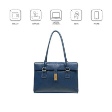 Load image into Gallery viewer, Elysee 03 Blue Leather Tote Bag

