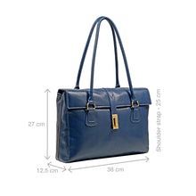 Load image into Gallery viewer, Elysee 03 Blue Leather Tote Bag
