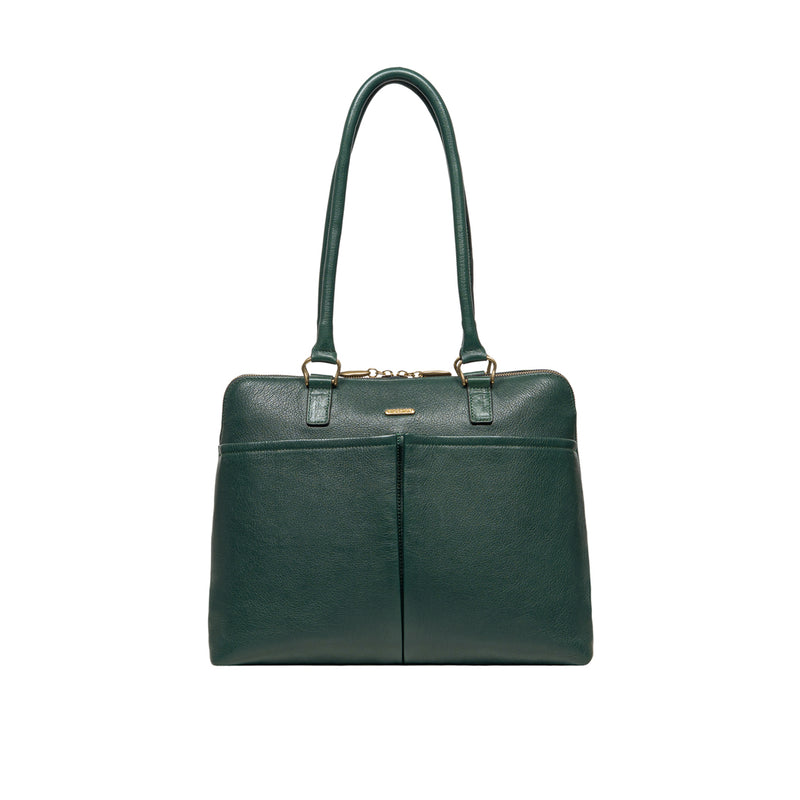 Opera 02 Green Leather Shoulder Bag