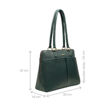 Load image into Gallery viewer, Opera 02 Green Leather Shoulder Bag

