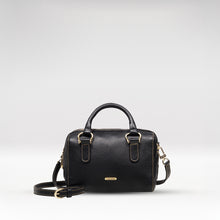 Load image into Gallery viewer, St. Martin 01 Black Leather Bowling Bag
