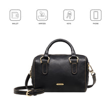 Load image into Gallery viewer, St. Martin 01 Black Leather Bowling Bag
