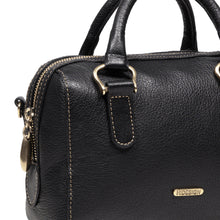 Load image into Gallery viewer, St. Martin 01 Black Leather Bowling Bag
