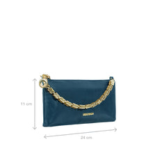 Load image into Gallery viewer, Antoinette W1 Blue Leather Clutch
