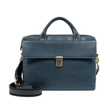 Load image into Gallery viewer, Bonaparte 02 Blue Leather Briefcase
