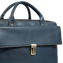 Load image into Gallery viewer, Bonaparte 02 Blue Leather Briefcase
