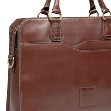 Load image into Gallery viewer, Vendome 01 Brown Leather Briefcase
