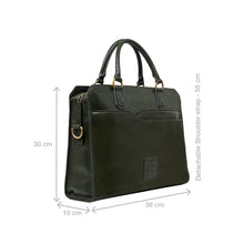 Load image into Gallery viewer, Vendome 01 Green Leather Briefcase
