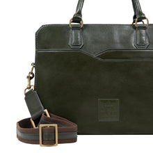 Load image into Gallery viewer, Vendome 01 Green Leather Briefcase
