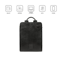 Load image into Gallery viewer, Vendome 02 Black Leather Backpack
