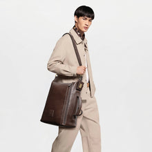 Load image into Gallery viewer, Vendome 03 Brown Leather Backpack
