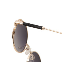 Load image into Gallery viewer, Calypso Women's Black Retro Oval Sunglasses
