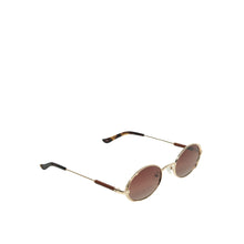Load image into Gallery viewer, Calypso Women's Brown Retro Oval Sunglasses
