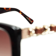 Load image into Gallery viewer, Sirocco Women's Brown Rectangular Cat Eye Sunglasses

