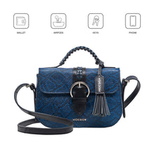 Load image into Gallery viewer, Electra 02 Blue Leather Sling Bag
