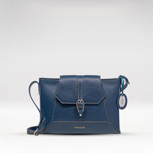 Load image into Gallery viewer, Hydor 01 Blue Leather Shoulder Bag
