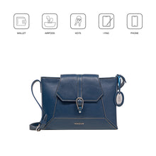 Load image into Gallery viewer, Hydor 01 Blue Leather Shoulder Bag
