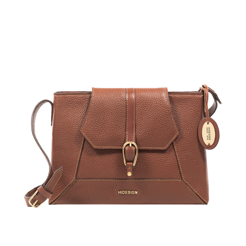 Hydor 01 Tan Leather Shoulder Bag