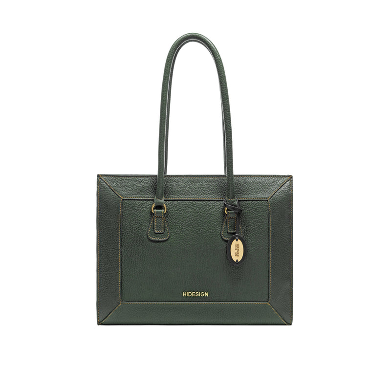 Hydor 02 Green Leather Tote Bag