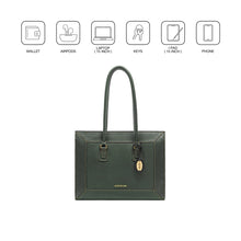 Load image into Gallery viewer, Hydor 02 Green Leather Tote Bag
