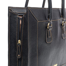 Load image into Gallery viewer, Hydor 02 Black Leather Tote Bag
