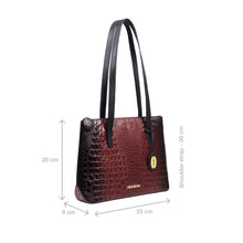 Load image into Gallery viewer, Galaxy 01 Red Leather Tote Bag
