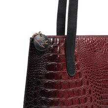 Load image into Gallery viewer, Galaxy 01 Red Leather Tote Bag
