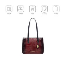 Load image into Gallery viewer, Galaxy 01 Red Leather Tote Bag
