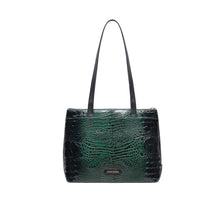 Load image into Gallery viewer, Galaxy 01 Green Leather Tote Bag
