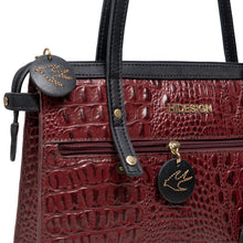 Load image into Gallery viewer, Galaxy 02 Red Leather Tote Bag
