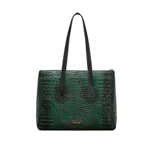 Load image into Gallery viewer, Galaxy 03 Green Leather Tote Bag
