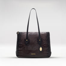 Load image into Gallery viewer, Galaxy 03 Brown Leather Tote Bag
