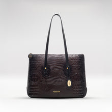 Load image into Gallery viewer, Galaxy 03 Brown Leather Tote Bag
