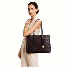 Load image into Gallery viewer, Galaxy 03 Brown Leather Tote Bag
