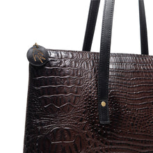 Load image into Gallery viewer, Galaxy 03 Brown Leather Tote Bag
