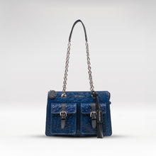 Load image into Gallery viewer, Lunara 02 Blue Leather Shoulder Bag
