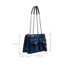 Load image into Gallery viewer, Lunara 02 Blue Leather Shoulder Bag
