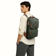 Load image into Gallery viewer, Hydor 03 Green Leather Backpack
