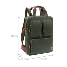Load image into Gallery viewer, Hydor 03 Green Leather Backpack
