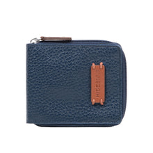 Load image into Gallery viewer, Hydor W1 Blue Leather Bi Fold Wallet
