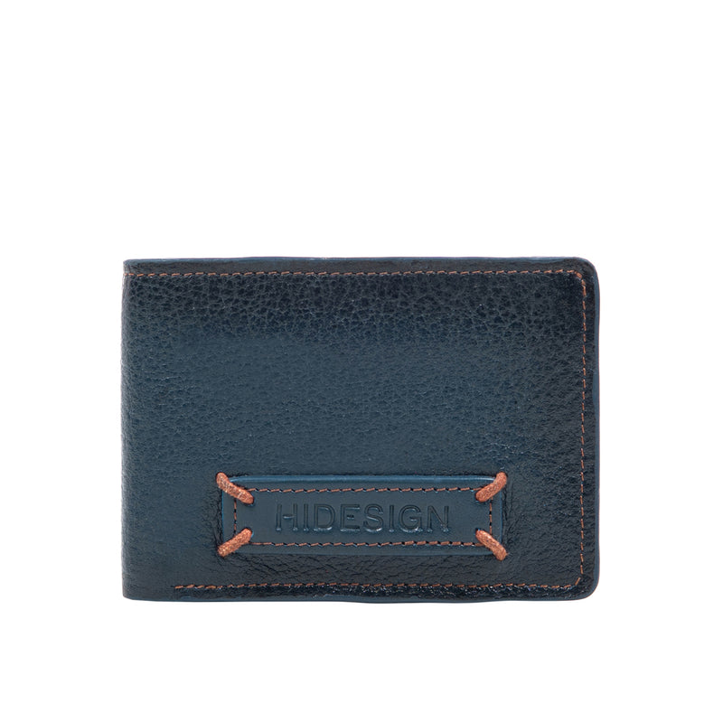 Hydor W2 Blue Leather Bi Fold Wallet