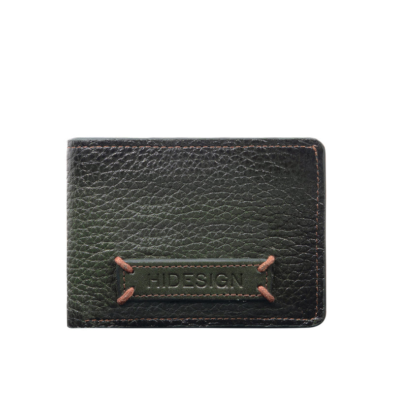 Hydor W2 Green Leather Bi Fold Wallet