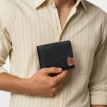 Load image into Gallery viewer, Hydor W3 Black Leather Bi Fold Wallet
