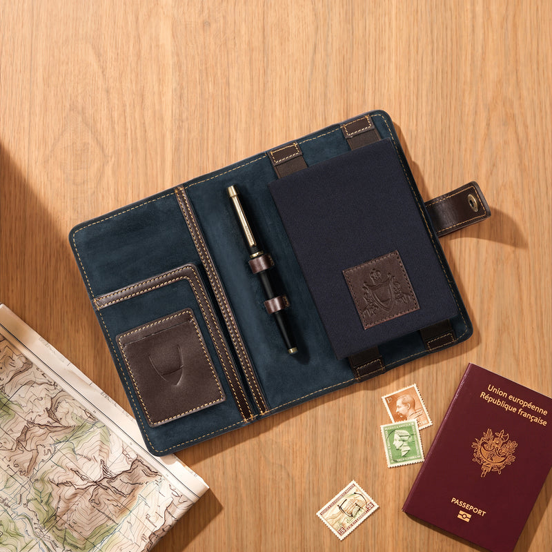 Governor Blue Leather Folio