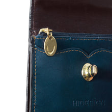 Load image into Gallery viewer, Comtesse W1 Blue Leather Tri-Fold Wallet
