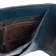 Load image into Gallery viewer, Comtesse W1 Blue Leather Tri-Fold Wallet
