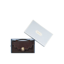Load image into Gallery viewer, Comtesse W2 Purple Leather Tri-Fold Wallet
