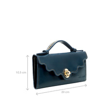 Load image into Gallery viewer, Comtesse W2 Blue Leather Tri-Fold Wallet
