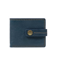 Load image into Gallery viewer, Baron W2 Blue Leather Bi-Fold Wallet
